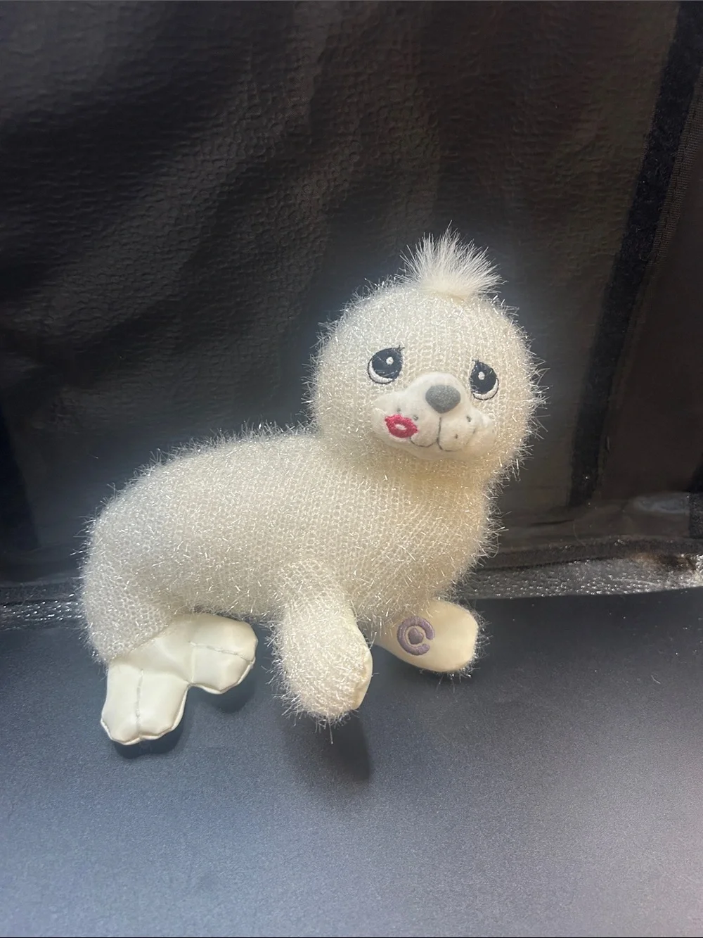 Precious Moments White Sparkle Seal Plush